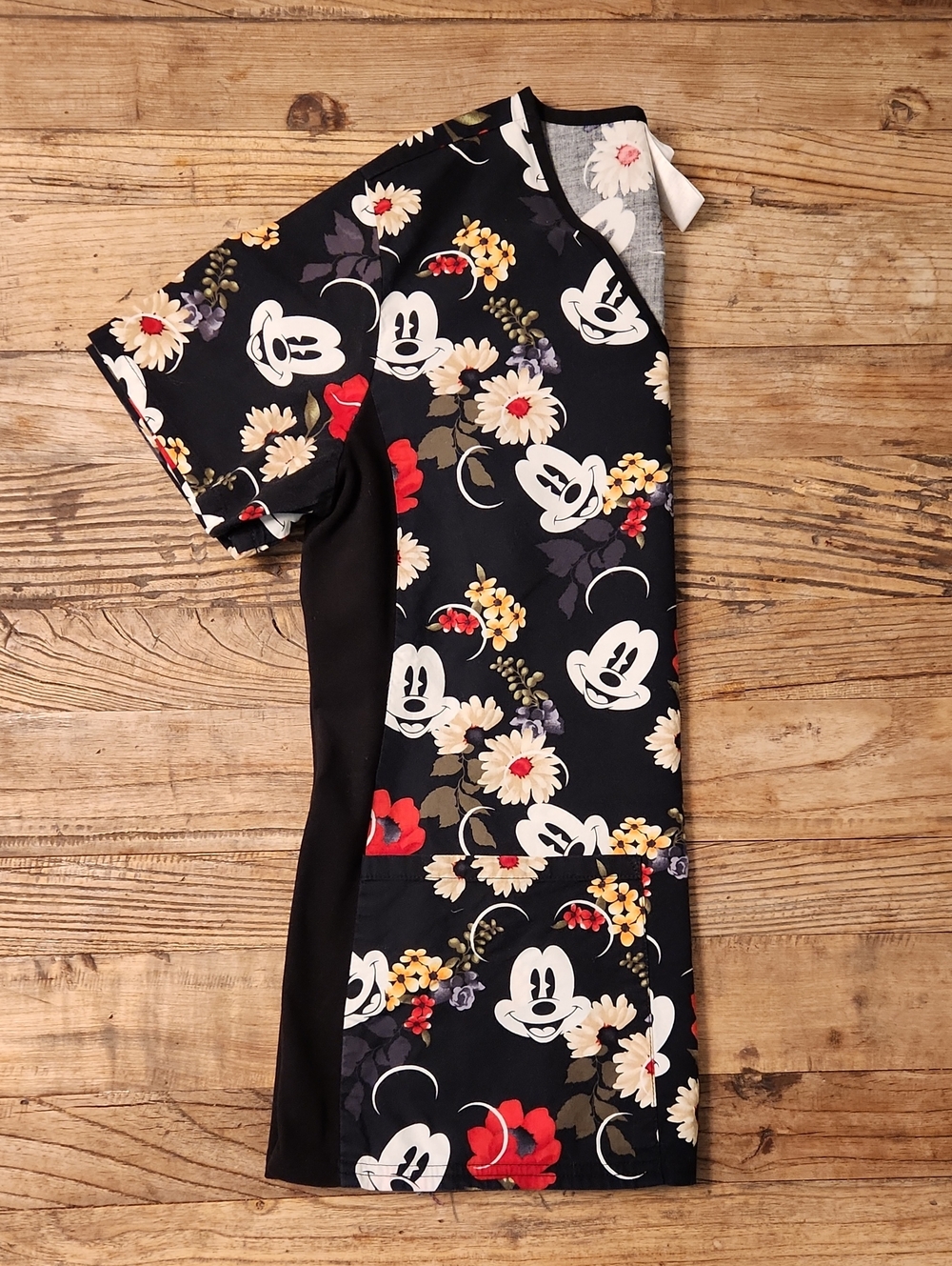 Disney Mickey Floral Scrub Top